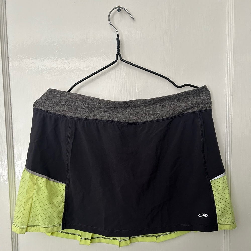 Champion Black, Green and Gray Tennis Skirt Skort With Attached Shorts M…
